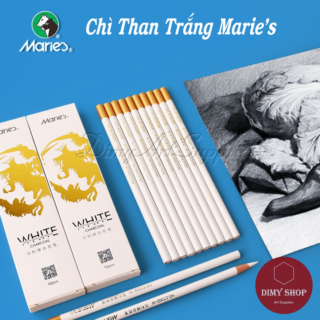 Bút Chì Trắng Marie's C7302 (Chì than trắng)