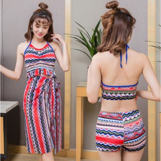 BIKINI đồ bơi nữ 3 mảnh thổ cẩm - đồ bơi nữ- có ảnh thật