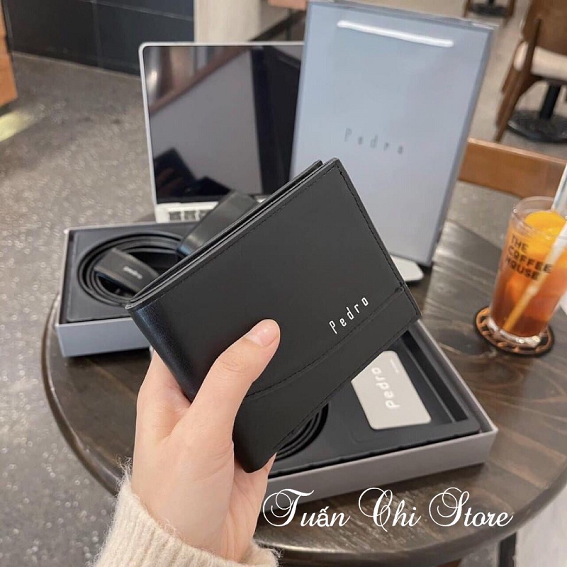 ⚜️𝐌𝐔𝐀 𝟏 Đ𝐔̛𝐎̛̣𝐂 𝟐⚜️ 𝐁𝐨̣̂ 𝐭𝐡𝐚̆́𝐭 𝐥𝐮̛𝐧𝐠 𝐯𝐢́ 𝐝𝐚 𝐧𝐚𝐦 𝐏𝐞𝐝𝐫𝐨𝐨 sang trọng và lịch lãm - Thắt lưng nam, Ví nam da tặng hộp túi