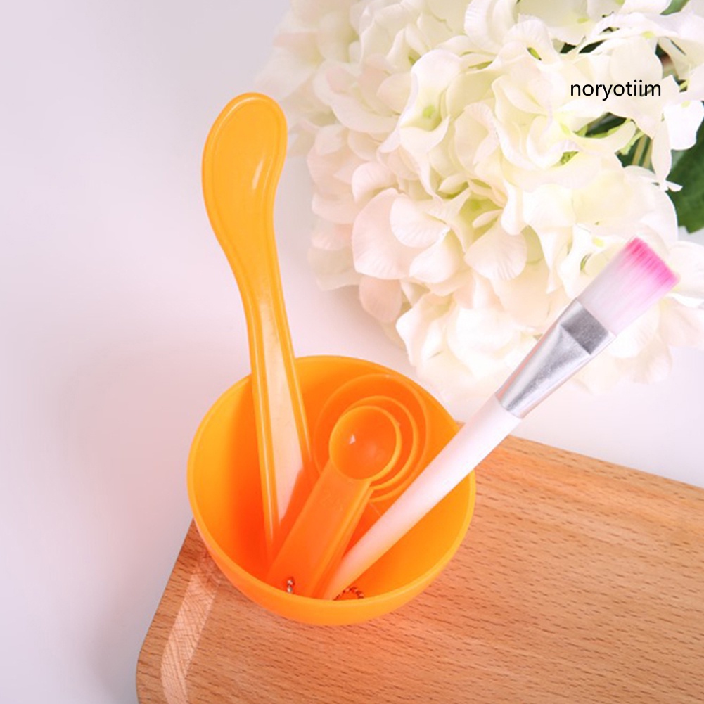 WERT_4Pcs DIY Facial Mask Bowl Mixing Brush Makeup Spoon Face Stick Beauty Tools Set