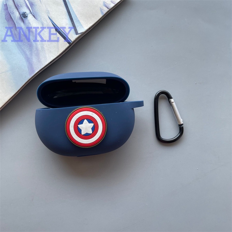 Beats Studio Buds Vỏ bảo vệ hộp sạc tai nghe Beats Studio Buds bằng silicon mềm hình spiderman iron man chống sốc chống thấm nước
