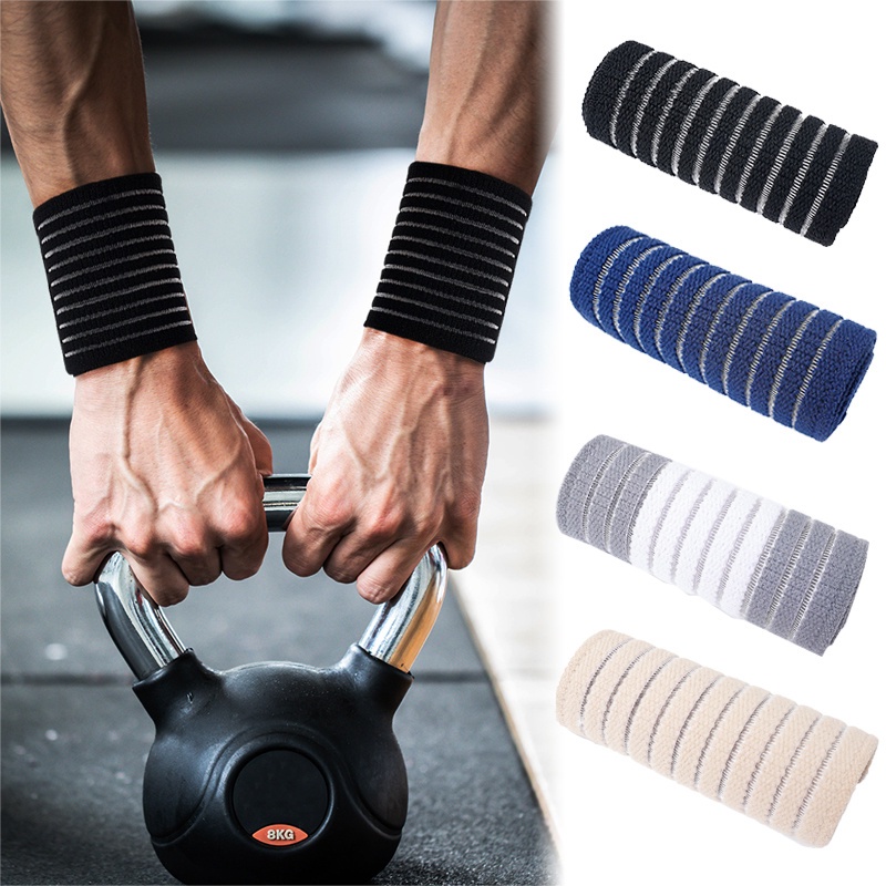 Đai Quấn Bảo Vệ Cổ Tay/ Mắt Cá Chân Bằng Cotton Co Giãn 4 Màu Cho Tập Thể Thao