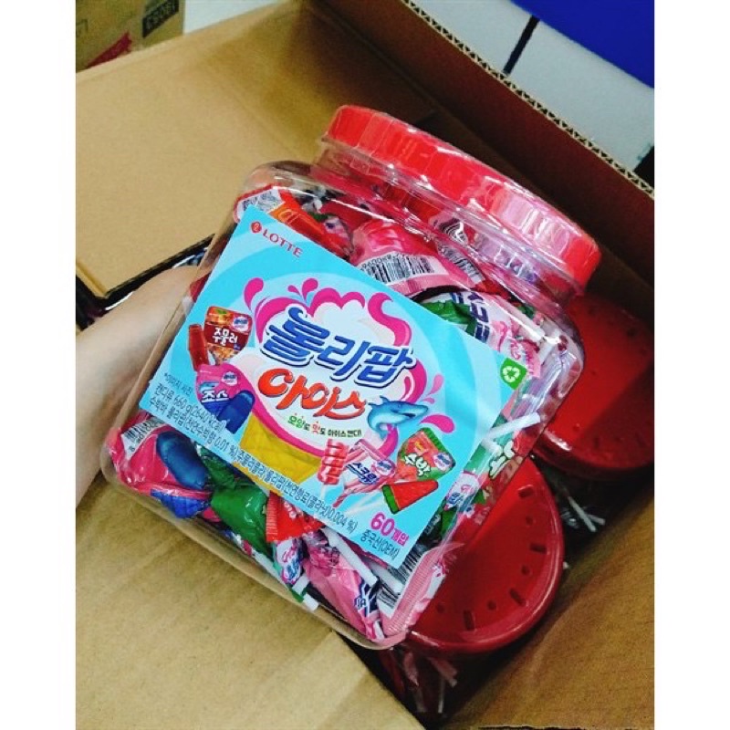 Kẹo Mút Trái Cây Lotte Hàn Quốc Vị Dâu Dưa Hấu Soda Coca Thơm Ngon Thiết Kế Bắt Mắt Đáng Yêu Cho Bé