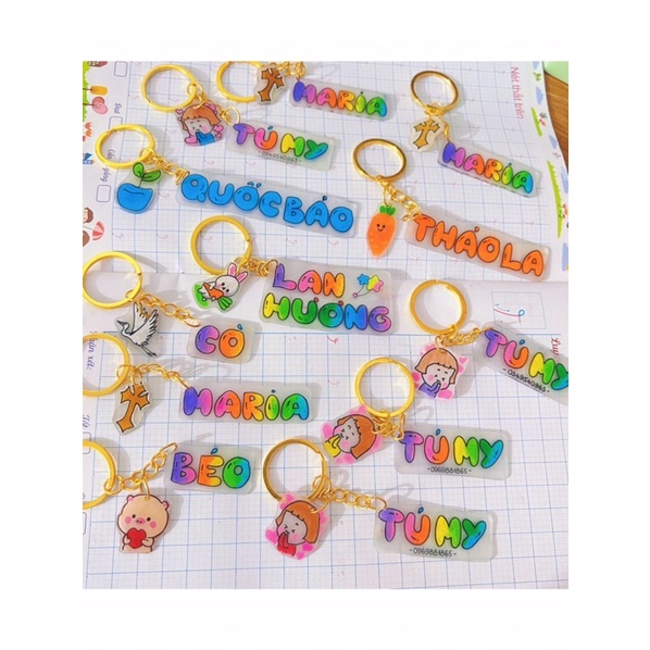 Móc khoá theo tên handmade( cực Hot)