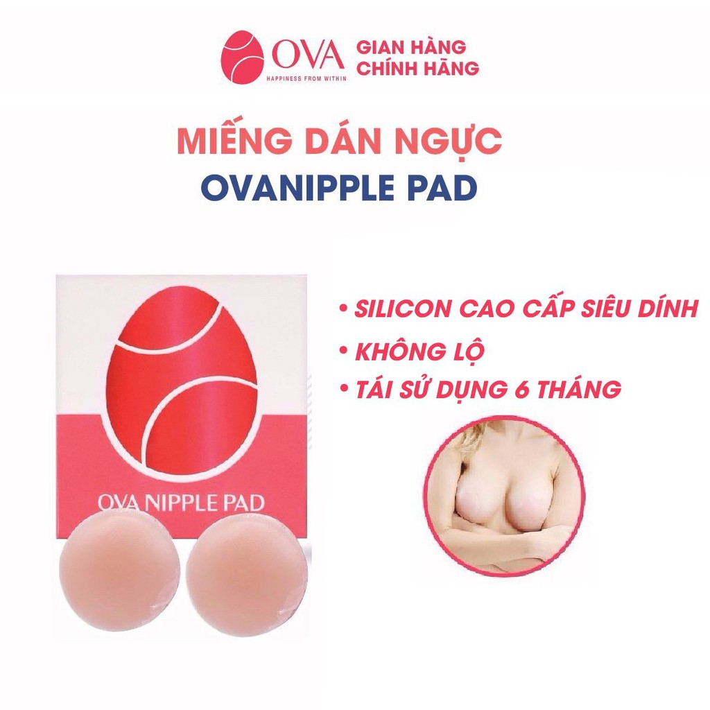 Miếng dán nhũ hoa (đầu ti) silicone cao cấp Ovapink Nipple Pad MDN002- mềm mại và tái sử dụng được 6 tháng | BigBuy360 - bigbuy360.vn