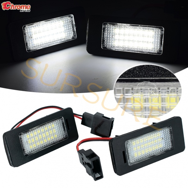 Set 2 Đèn Led Chiếu Biển Số Xe Ô Tô Audi A1 A4 B8 A5 S5 A6 S6 A7 Q5 TT TTS 2D