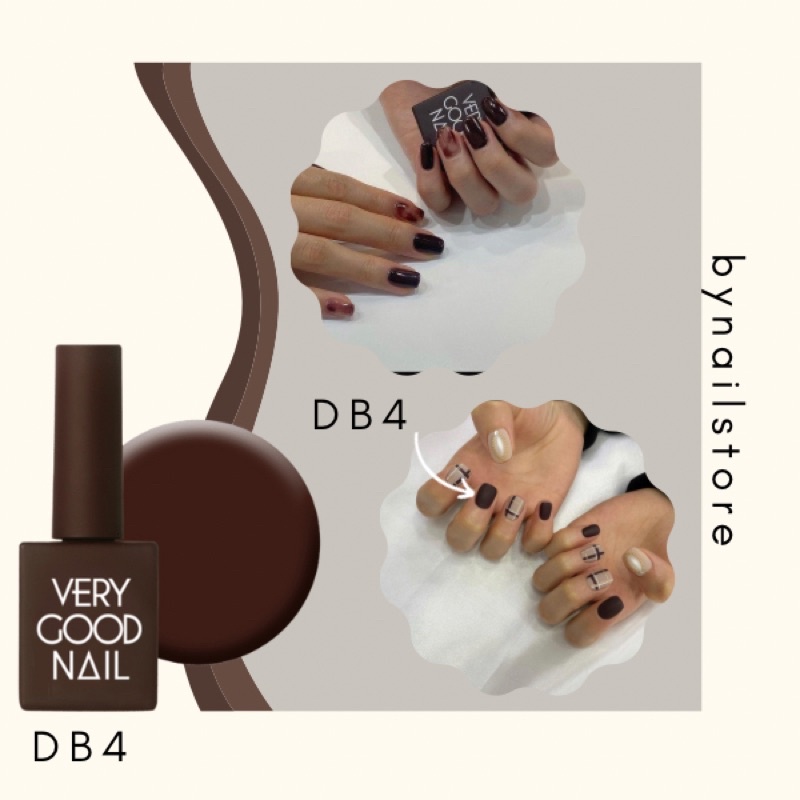 [Very good nail] Sơn gel cao cấp Hàn Quốc tone màu down brown _coffee (1pcs)