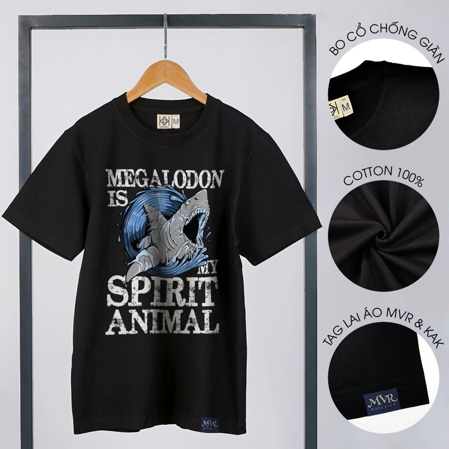 Áo thun unisex form rộng nam nữ Cá mập MVR KK3979