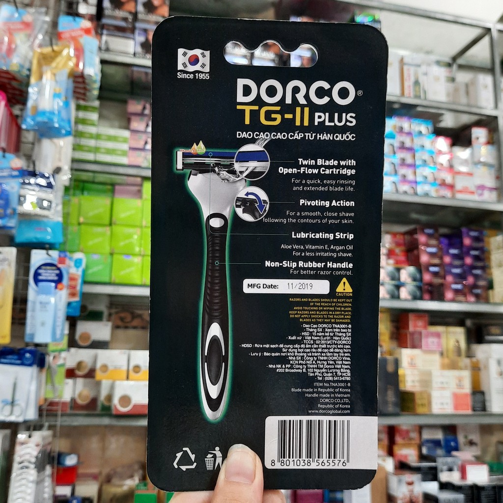 Dao Cạo Râu 2 Lưỡi Dorco TG-II Plus System TNA 3001-B