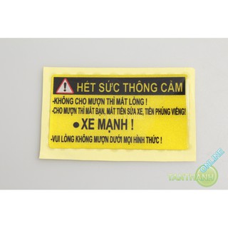 Tem nhựa dẻo phản quang hài hước - Xe mạnh
