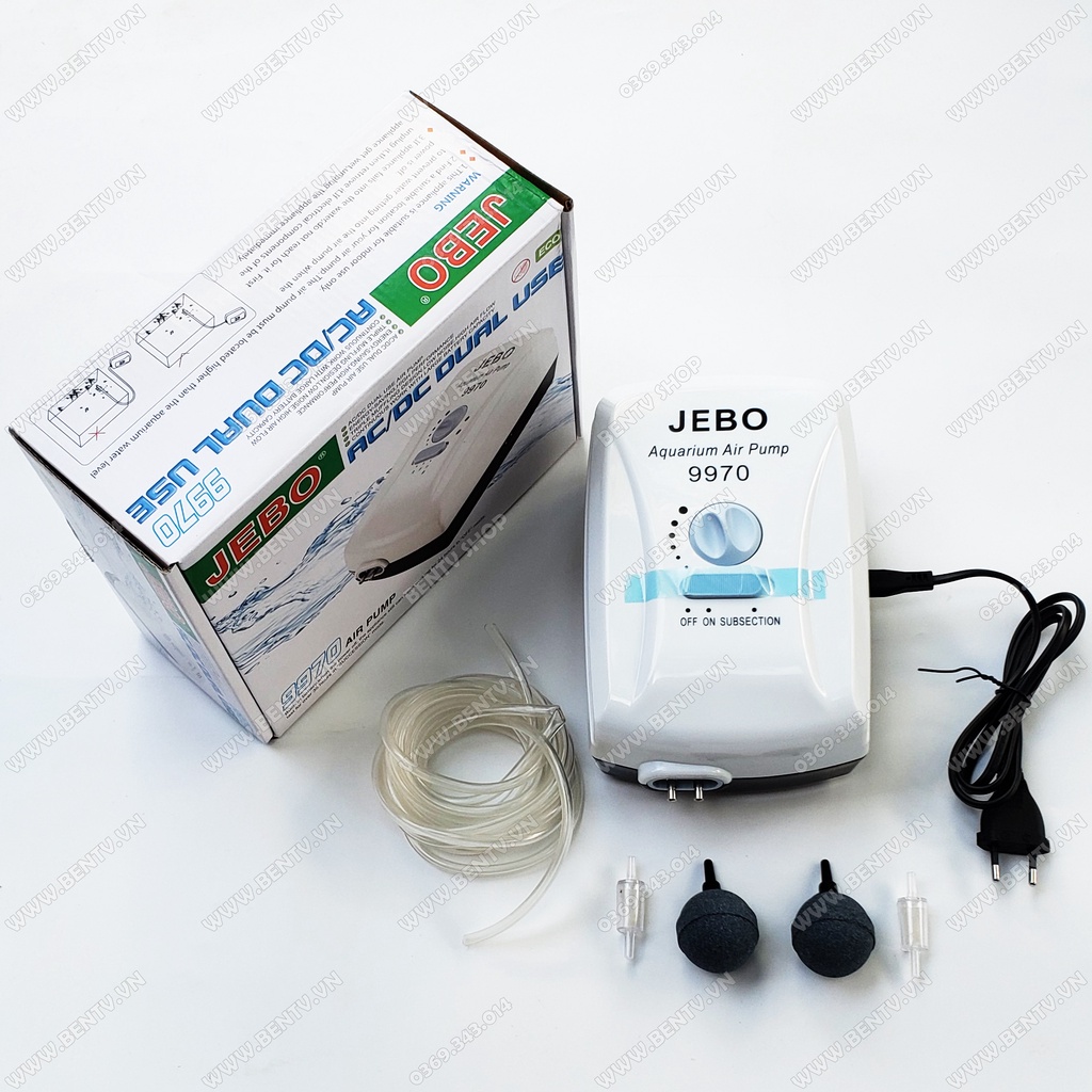 Máy sủi Tích Điện JEBO 9970 - Sủi Oxy Mini AC/DC