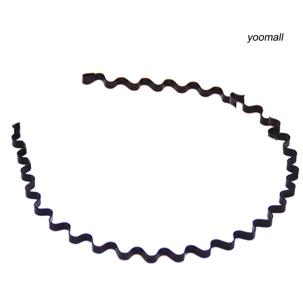 [Hàng mới về] Băng Đô Thiết Kế Gợn Sóng Bằng Sắt Thời Trang Cho Nam Nữ