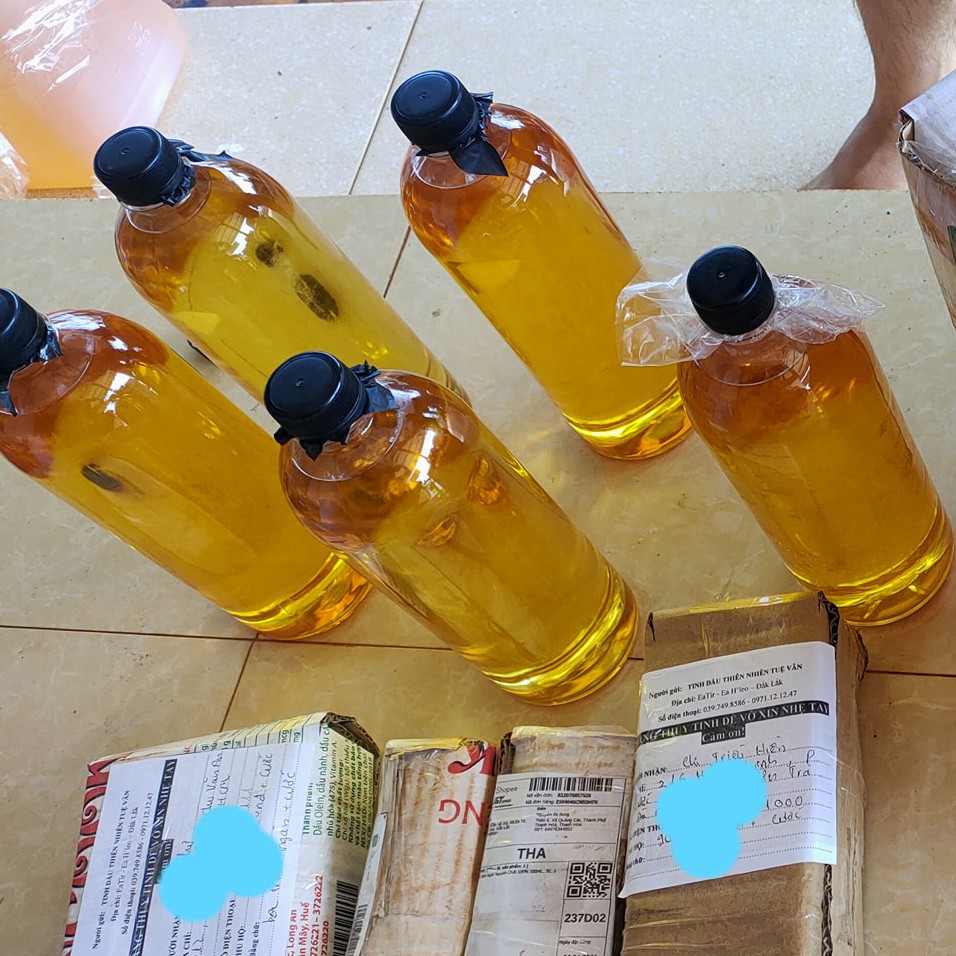 (1 lít) Tinh dầu thiên nhiên hoa linh:  SẢ CHANH- QUẾ - BẠC HÀ - SẢ JAVA : Nguyên chất 100%