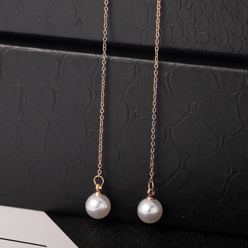 Bông Tai Titan Ko Han Rỉ Kiểu Chuỗi Dài TT 4023