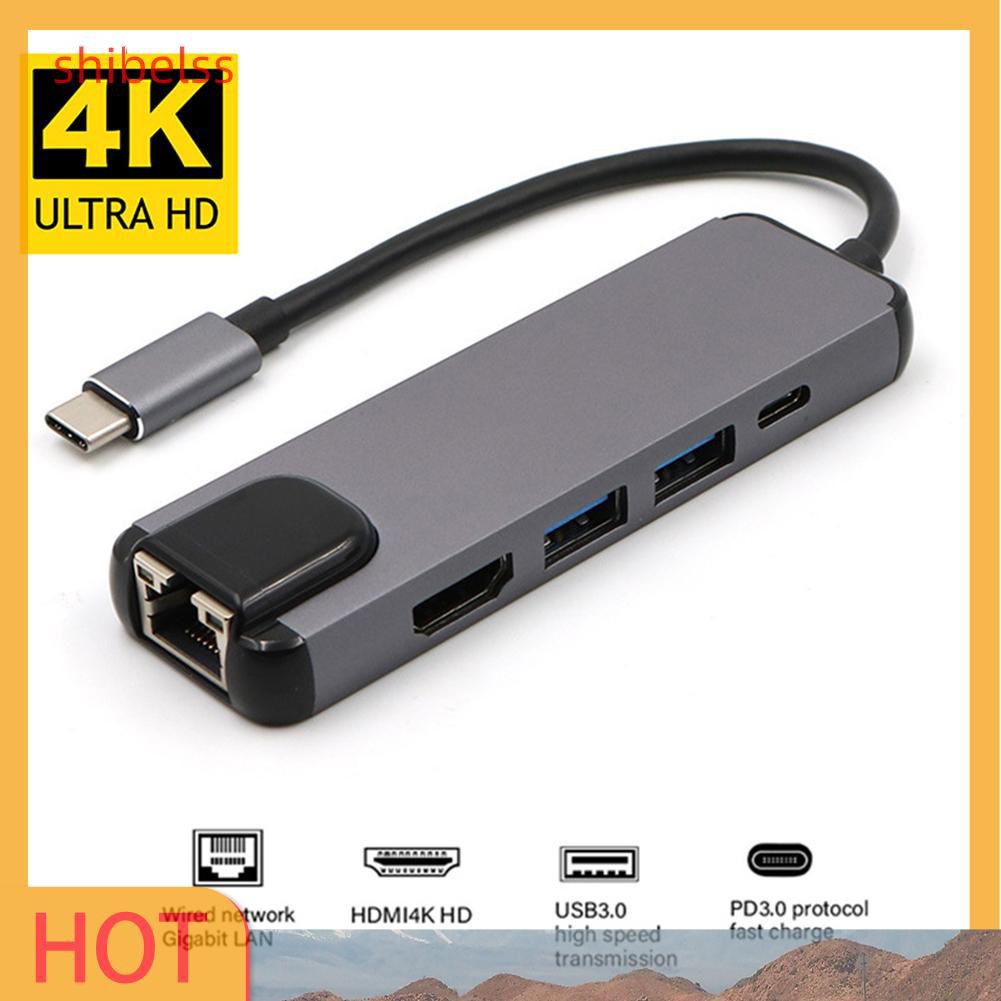 Bộ Chuyển Đổi Hub Hdmi Sang Hdmi 2 Usb 3.0 Gigabit Lan Rj45 5 Trong 1