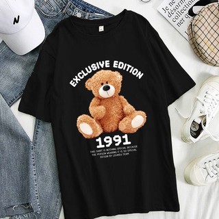 Áo thun Unisex LEUHEU in hình Gấu Teddy, Áo phông năm sinh