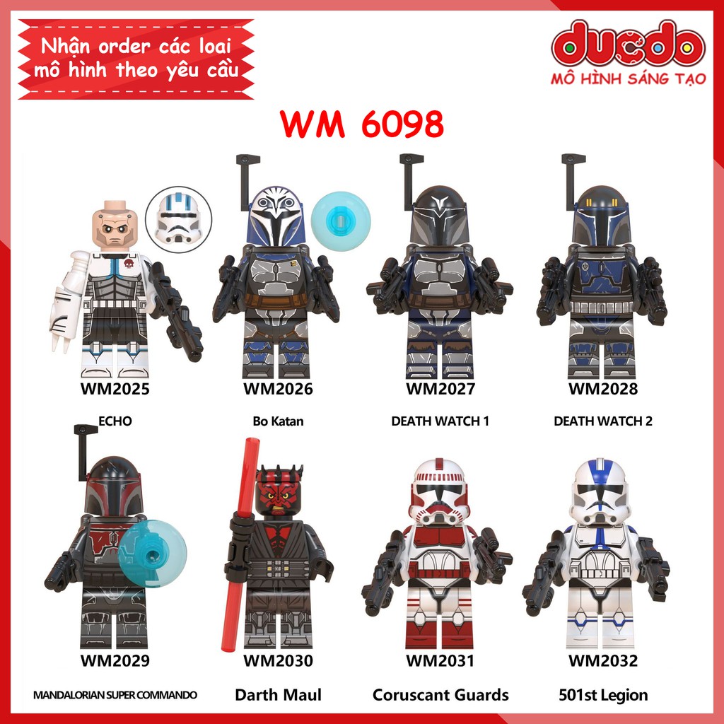 Minifigures các nhân vật trong Star Wars tuyệt đẹp - Đồ chơi Lắp ghép Xếp hình Mini Mô hình WM 6098