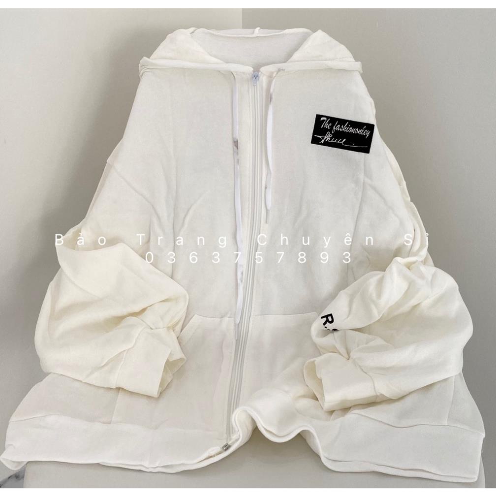 Áo Khoác Hoodies Chữ Cái Nỉ Unisex Nam Nữ Form Rộng Phong Cách Ulzzang Hot
