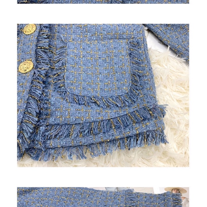KHOÁC DẠ TWEED QUẢNG CHÂU MÀU XANH LAM TIỂU THƯ NỔI BẬT