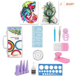 IE❤11x Paper Quilling Board Mould Crimper Comb Ruler Pins Tools Set DIY Craft Kit