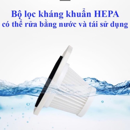 Máy hút bụi mini cầm tay không dây hút trên mọi bề mặt, hàng cao cấp
