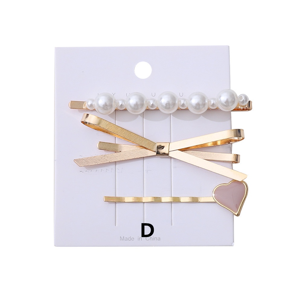 Set 4 KẹP TóC HìNh TráI Tim Đa DạNg Dễ Thương Cho Nữ