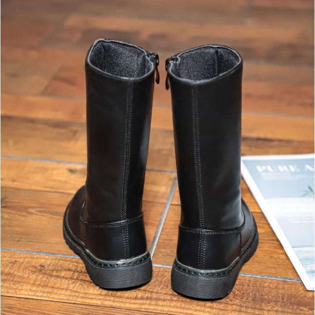 Giày boot da cổ cao cho bé G815