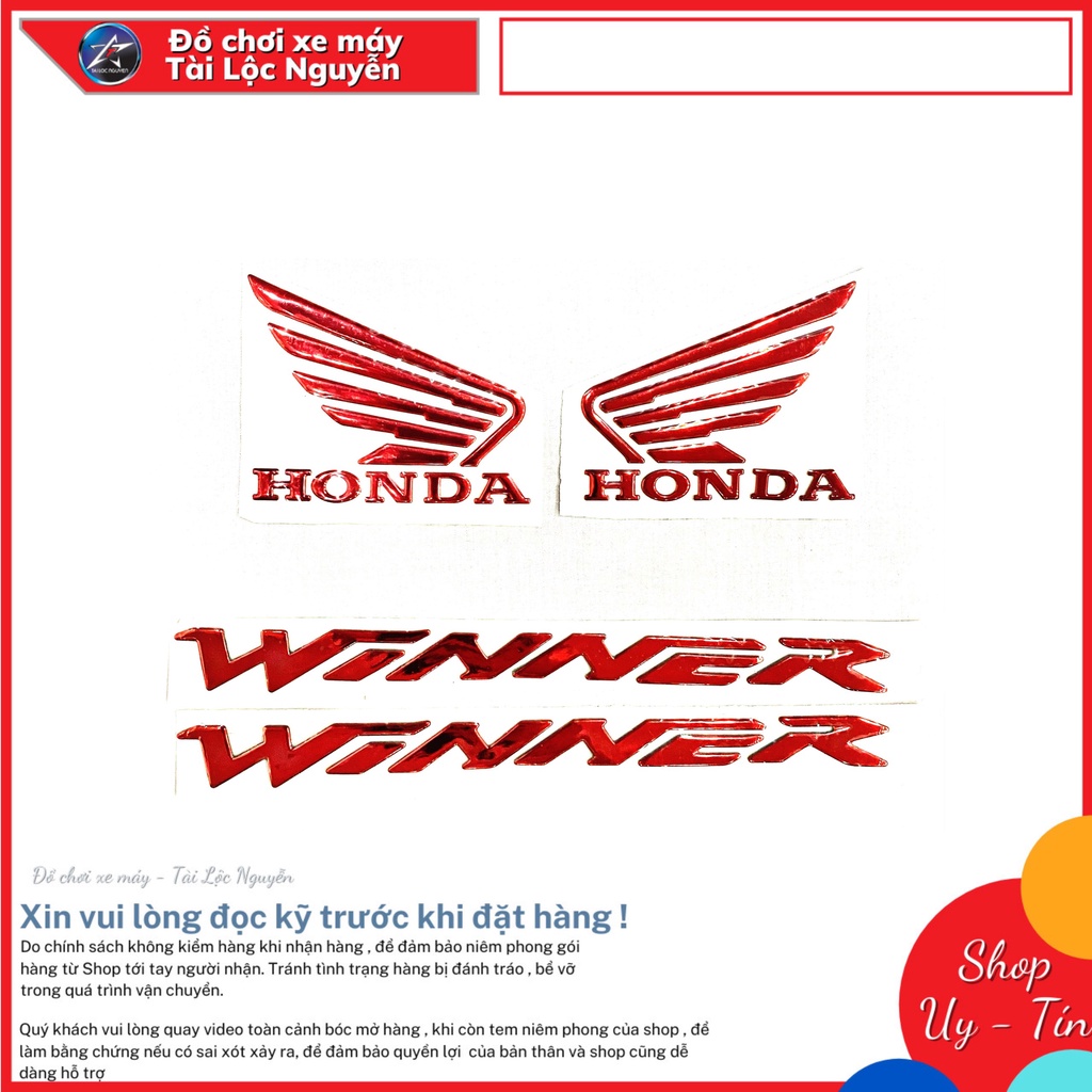 TEM CHỮ WINNER VÀ CÁNH CHIM HONDA CHO WINNER