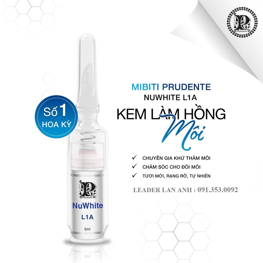 * Freeship* [Mã TRUMSI888 hoàn 10% xu đơn 300K] KEM KHỬ THÂM LÀM HỒNG MÔI - MIBITI PRUDENTE NUWHITE L1A | BigBuy360 - bigbuy360.vn