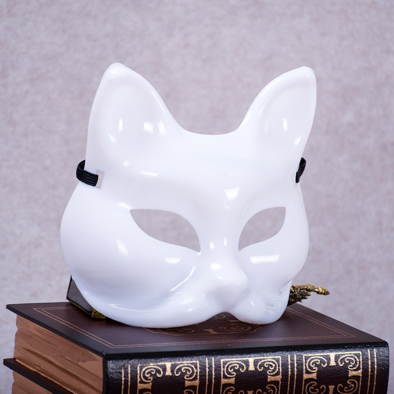 Mặt nạ hóa trang cáo trắng/ Mặt nạ mèo trắng trơn