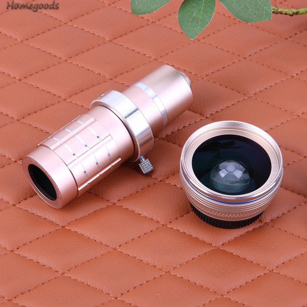 Ống Kính Telephoto Zoom 12x + Kẹp Giữ Điện Thoại