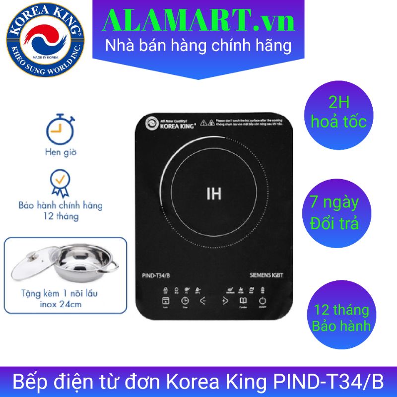 Bếp điện từ đơn Korea King PIND-T34/B
