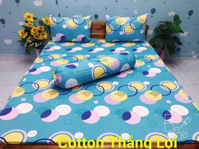 Bộ ga giường Cotton Thắng Lợi [CHÍNH HÃNG] gồm 4 món