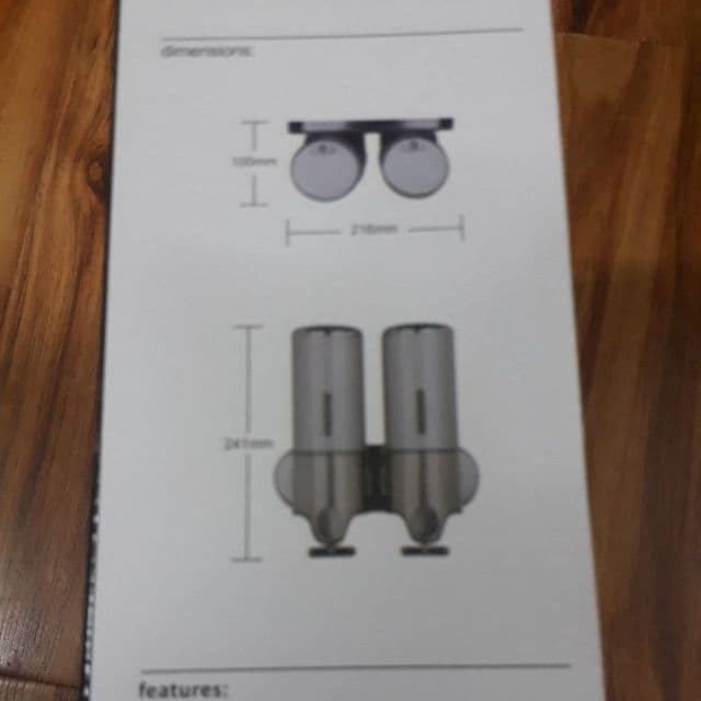 Hộp đôi (450mlx2) đựng nước rửa tay treo tường màu đỏ | BigBuy360 - bigbuy360.vn