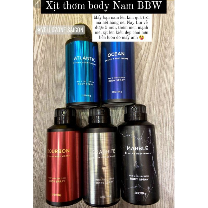 [Mã COS2704 giảm 8% đơn 250K] Bath & Body Works Xịt thơm NAM