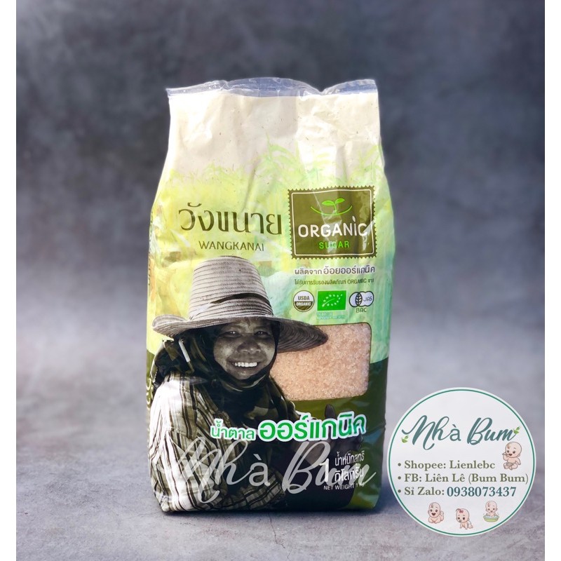 Đường Mía Hữu Cơ Wangkanai Thái Lan 1kg