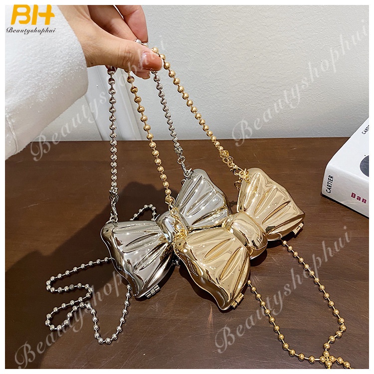 Túi Xách Đeo Vai / Kẹp Nách Quai Xích Kim Loại Thời Trang 2022 Cho Nữ