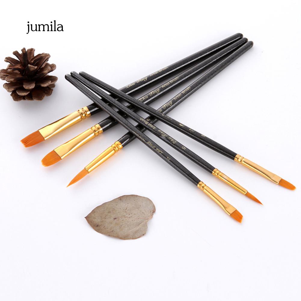 Set 10 cọ vẽ tranh nước sơn dầu cán gỗ cao cấp chất lượng cao