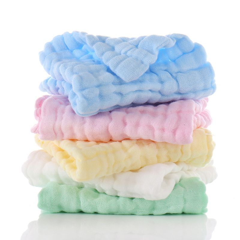 Khăn Lau Mặt Hình Vuông Chất Liệu Cotton Muslin Kích Thước 30x30cm Dành Cho Bé