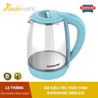 Ấm siêu tốc thủy tinh 1.8l sunhouse shd1215 – chuẩn home