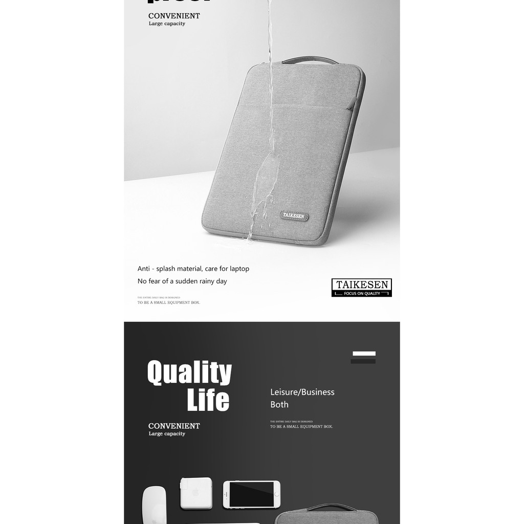 Túi Chống Sốc, Túi Xách Dọc Đựng Laptop - 12.9/13.3/15 Và 15.6 inch - Bảo Hành 12 Tháng