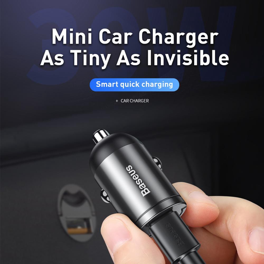 Tẩu sạc nhanh 30W Baseus Tiny Star Gen4 PD/QC 3.0 dùng cho xe hơi ( USB/ Type-C, PPS/PD/QC3.0 Quick Charge, Car Adapter)