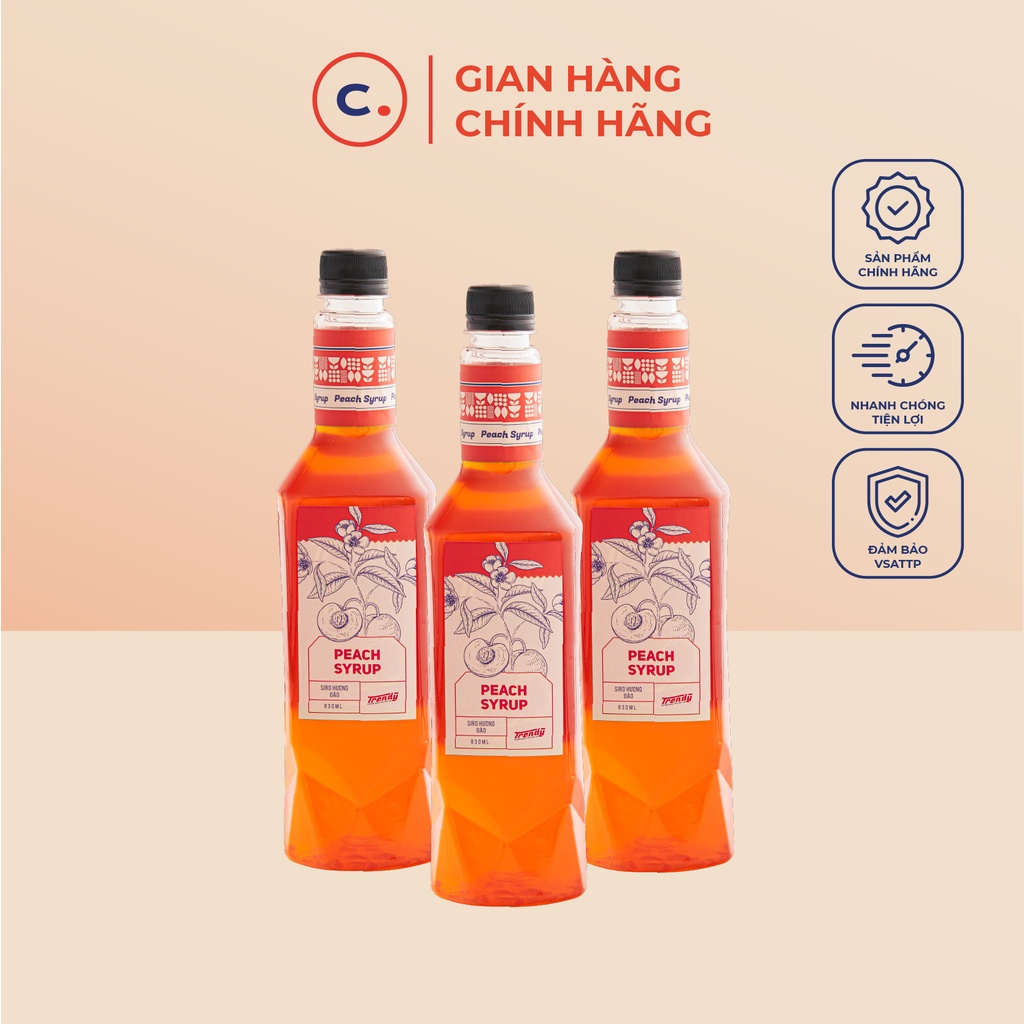 Syrup Trendy 830ml - Chuyên dùng cho pha chế đồ uống, trà sữa, trà hoa quả