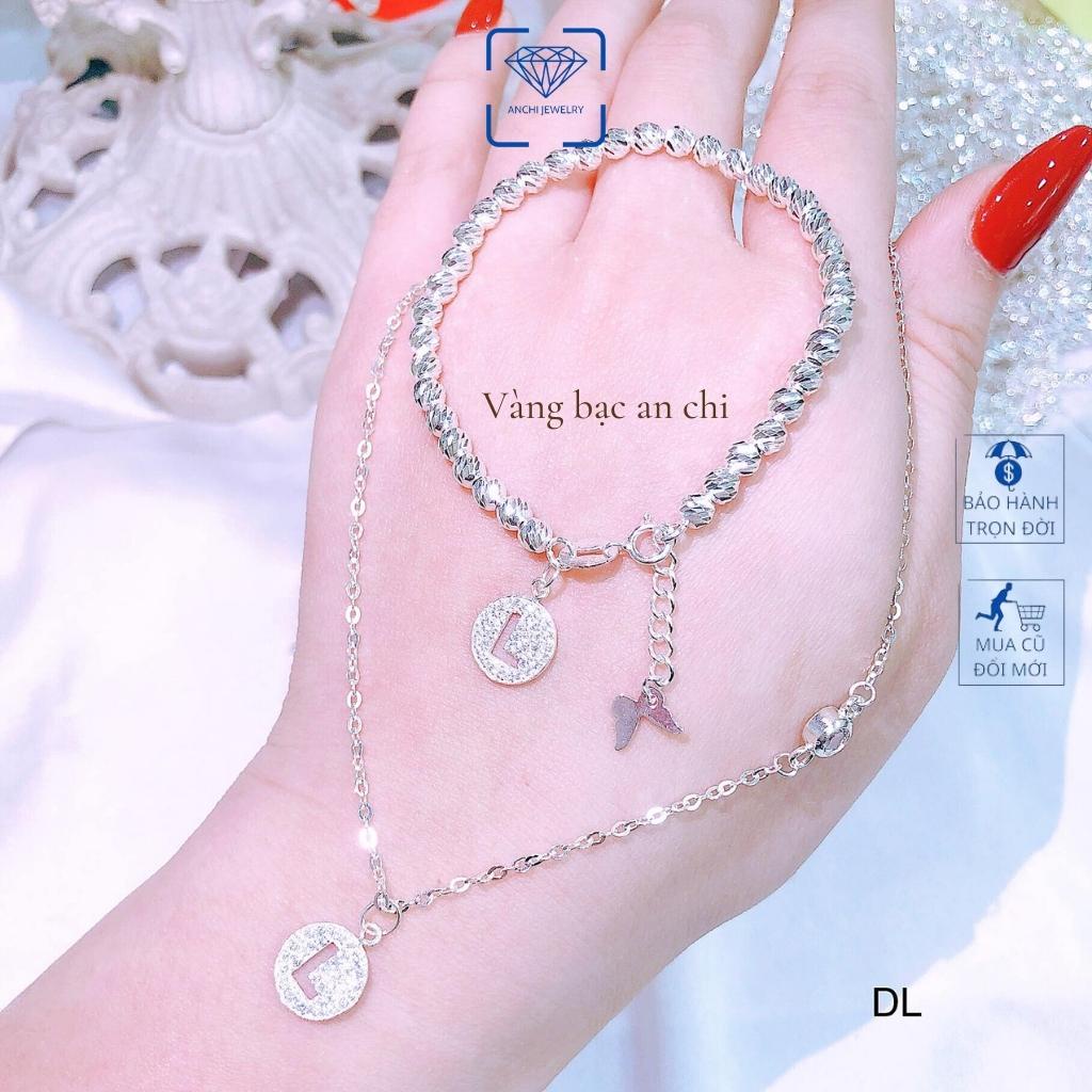 Lắc tay bi bạc phay , chuẩn bạc ta sáng lấp lánh không xỉn màu - Anchi jewelry