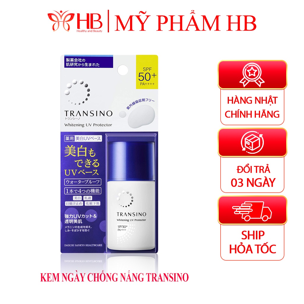 Kem chống nắng dưỡng trắng da Transino Whitening Day Protector 30ml