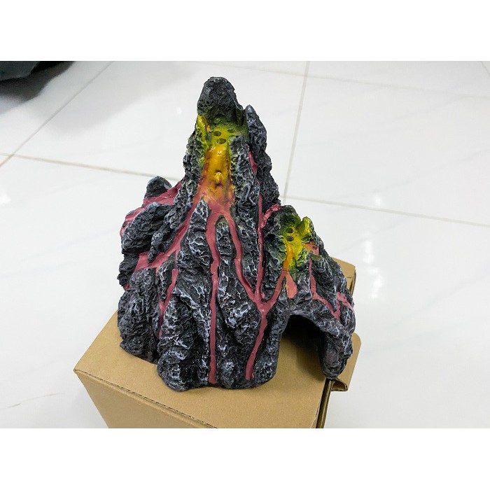 NÚI LỬA TRANG TRÍ HỒ CÁ NON BỘ 14X10X12CM
