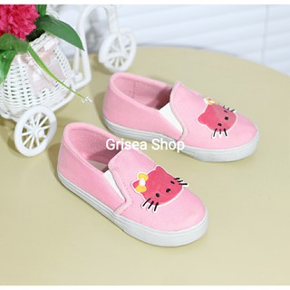 Giày Bata Họa Tiết Hello Kitty Xinh Xắn Cho Bé Gái