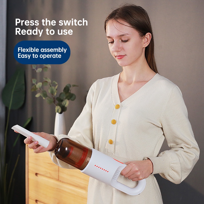 Máy Hút Bụi Sạc Pin Cầm Tay, Robot Vệ Sinh Sàn Nhà, Sàn Ô Tô, Thảm Chân Kaisa Villa Model JD-8075