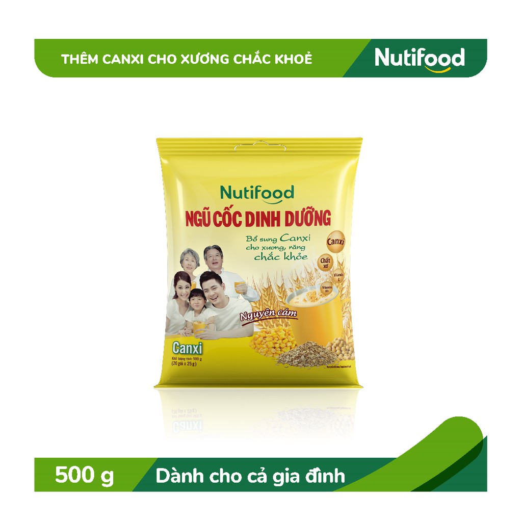 Ngũ cốc dinh dưỡng NutiFood - Canxi (20 gói x 25g)