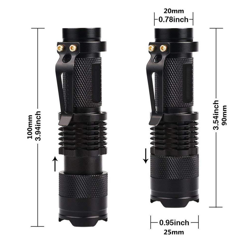 Đèn Pin LED UV 3 Chế Độ Sáng Tiện Dụng